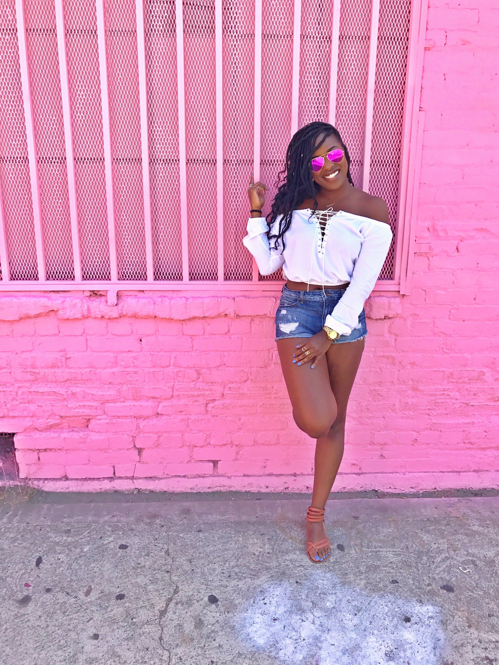 museum of ice cream pink walls black blogger